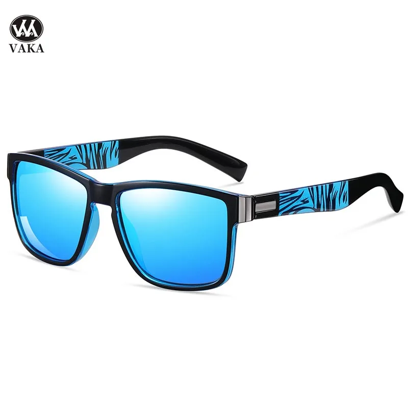 

Мужские солнцезащитные очки в стиле ретро VAKA, поляризационные Квадратные Солнцезащитные очки для велоспорта, для улицы