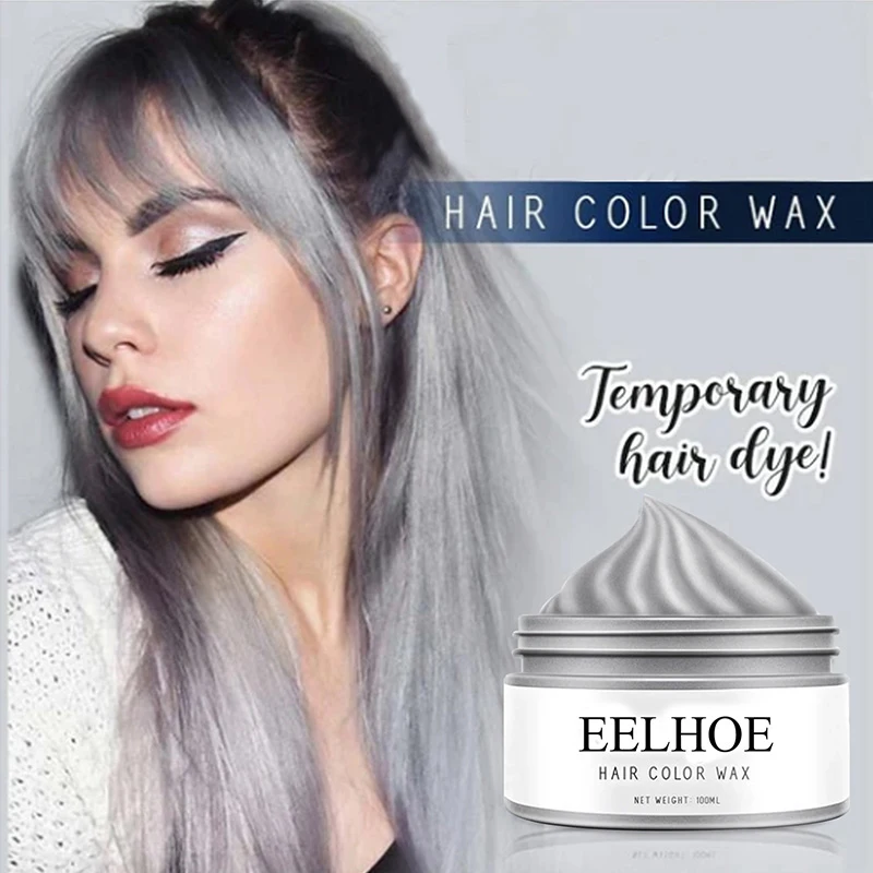 

Hair Coloring Mud Hair Dye Cream Washable Styling Wax Temporary Party Makeup Cosplay DIY Hairstyle Non-Greasy
