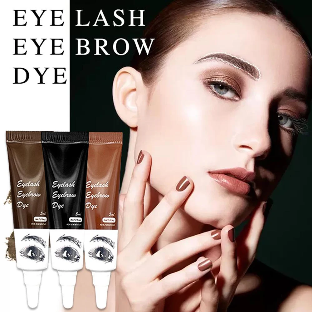 

Eyebrow Dye Tint Professional Henna Eyelash Fast Semi-permanent Tint Easy Dye Gel Eyelash Brown Black Color Tint Kit Cosmetic