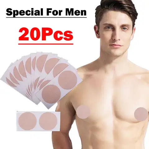 20pcs Men Nipple Cover Adhesive Stickers Bra Pad Breast Women Invisible Breast Lift Bra Running Protect Nipples Chest Stickers