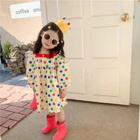 girl dress%c2%a0kids skirts spring summer cotton 2022 dots flower girl dress party evening gown gift comfortable children clothing