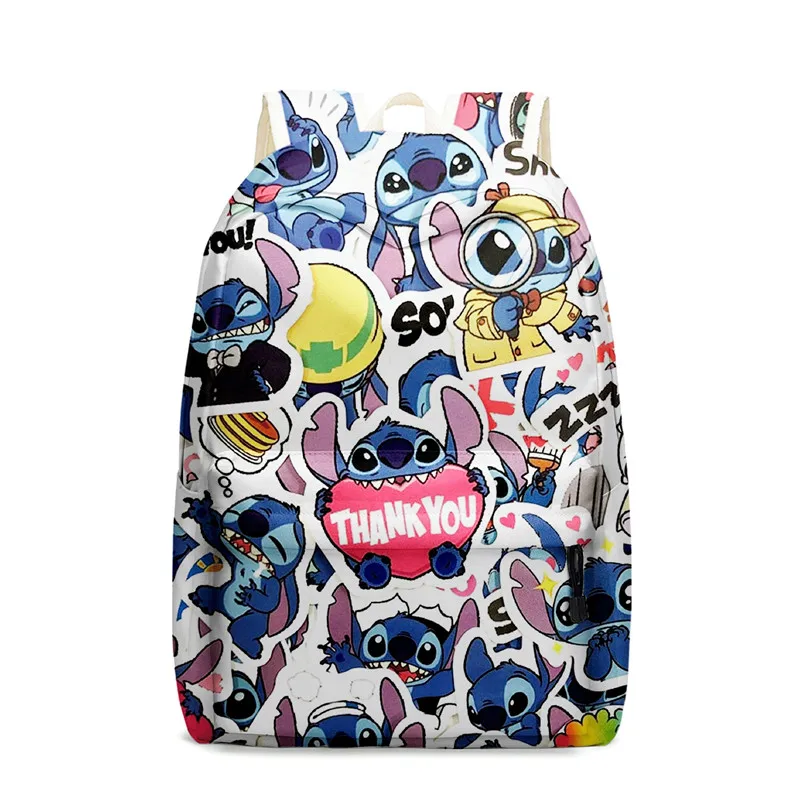 Genuine Lilo and Stitch Backpacks Disney Stitch Cute Gradient Print School Bag for Women Children's Casual Backpack Rucksack