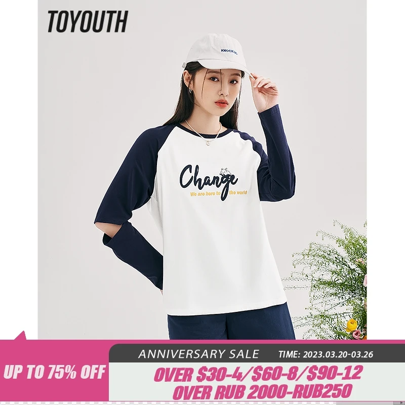 

Женская футболка с длинным рукавом реглан и круглым вырезом