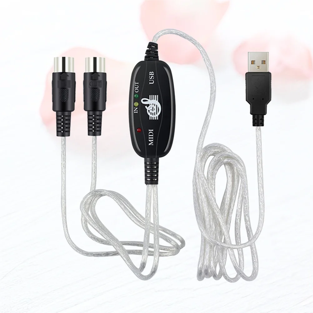 

180 X2cm Keypad Laptop 5 Pin Din Midi Adapter Cable USB Keypad Midi Interface Dsl Cable Midi Cable Converter Music
