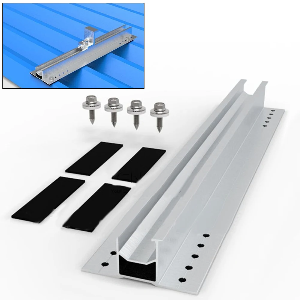 

Solar Panel Mounting Brackets Rails Clamp Fastening Module For PV Photovoltaic Trapezoidal Mounting Rail Solar Power Supplies