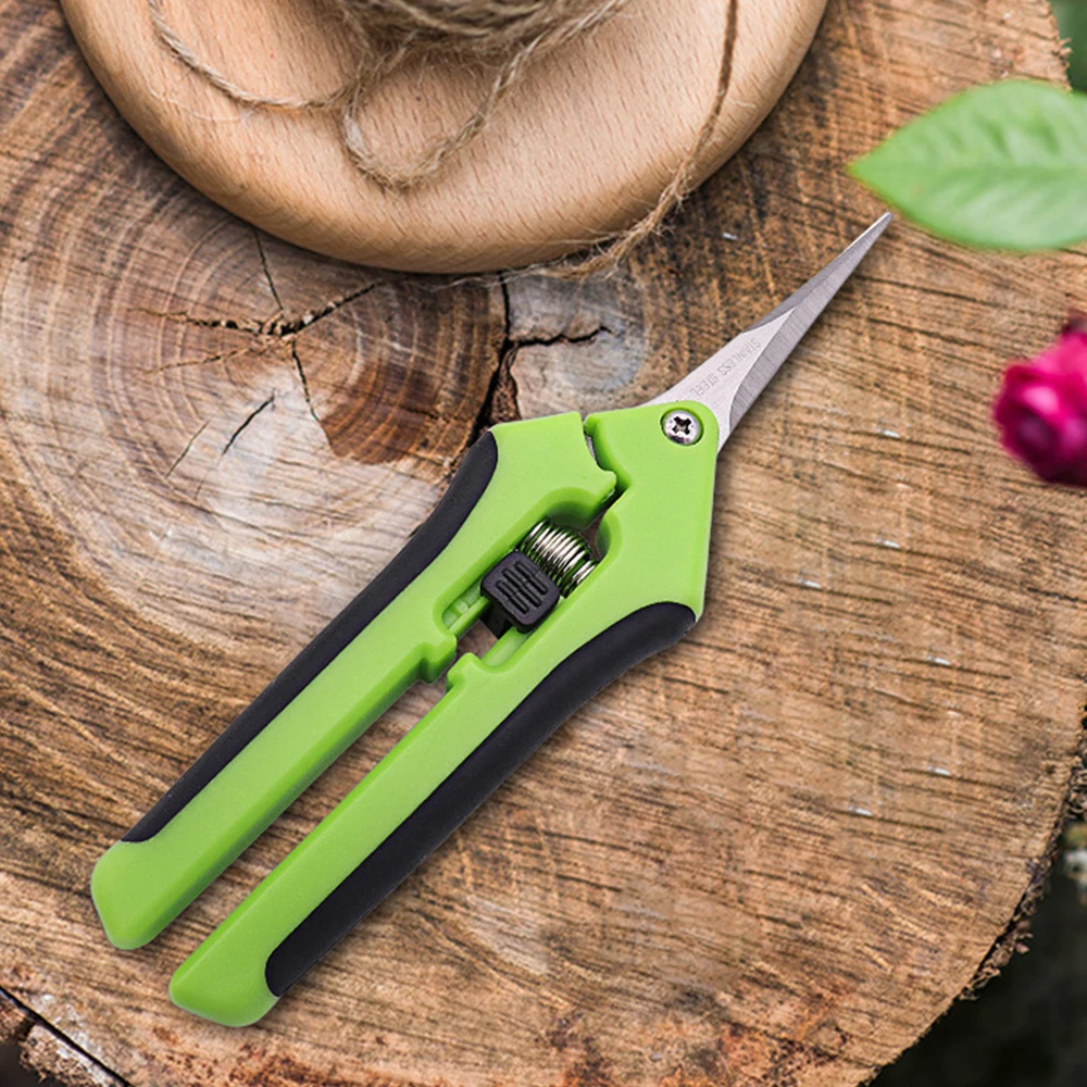 

New Pruning Shears Stainless Steel Fruit Flower Branch Shears 2023 Multifunctional Straight Elbow Garden Gardening Scissors
