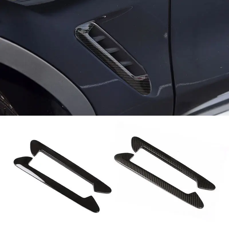 Фото Для BMW X3 G01 X4 G02 2018 2019 2020 2021 2022 2023 боковая решетка кузова автомобиля брызговик вентиляции отделка крышка ABS жаберное крыло модифицированное №1