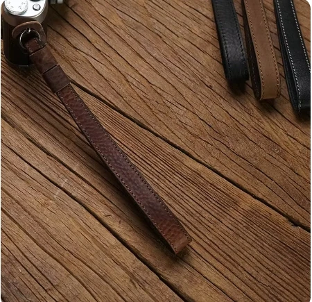 Handmade Genuine Leather Camera Wrist Strap For FUJJI Fujifilm XT4 X100F Leica Q2 Canon Nikon Sony Lumix Panasonic