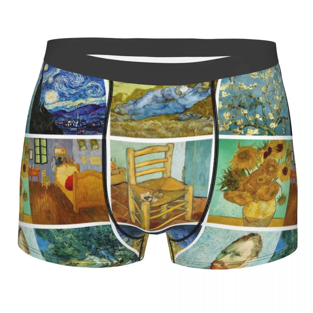 

Мужские трусы-боксеры с 3D-принтом, в стиле картины Ван Гога