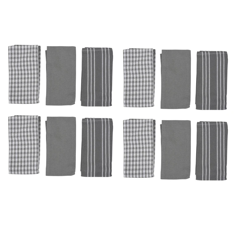 

4X Classic Kitchen Towels, 100% Natural Cotton, The Best Tea Towels, Dish Cloth, Absorbent And Lint-Free