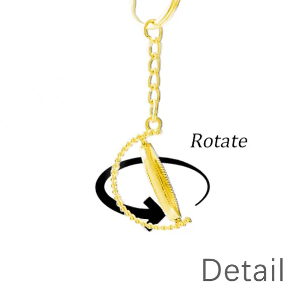 

Constellation Luck Tendency Libra Balance UU Metal Connector Key Chain Ring Accessory Golden Keyholder