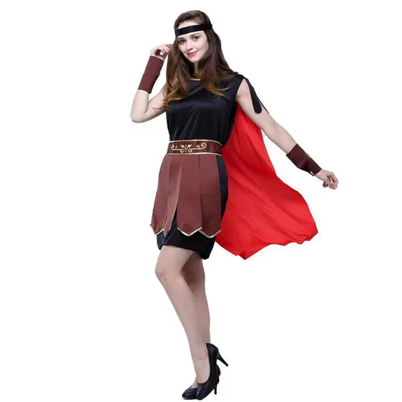 

Female Roman Halloween Warrior Costumes Woman Spartan Gladiator Cosplay Carnival Purim Parade Masquerade Nightclub Party Dress