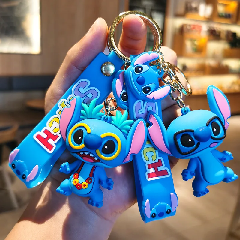 

Anime Keychain Lilo & Stitch Action Figure Key Chain Cartoon Stitch Dolls Pvc Car Pendant Bag Ornament Keyring Kid Birthday Gift