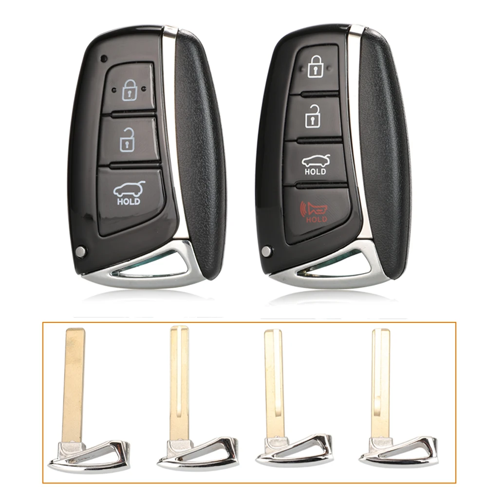 

Jingyuqin 10 шт. 3/4 кнопочный сменный пульт дистанционного управления для автомобильного ключа чехол для Hyundai Genesis Santa Fe Equus Azera
