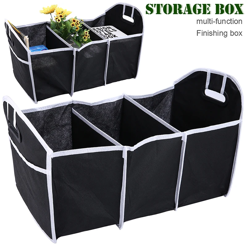 

Mayitr 1pc Car Boot Organizer High Capacity Storage Bag Practical Multi-use Automobile Removable Stowing Box Auto Interior Part