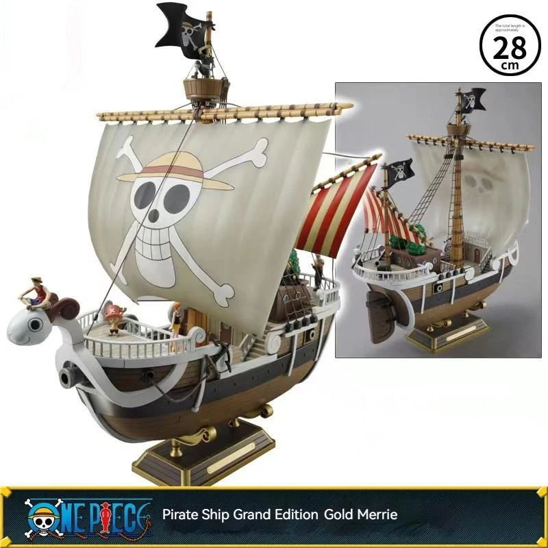 

Bandai Anime One Piece Thousand Sunny Going Merry Boat Pvc Action Figure Collection Pirate Model Ship Toy Assemble Christma Gift
