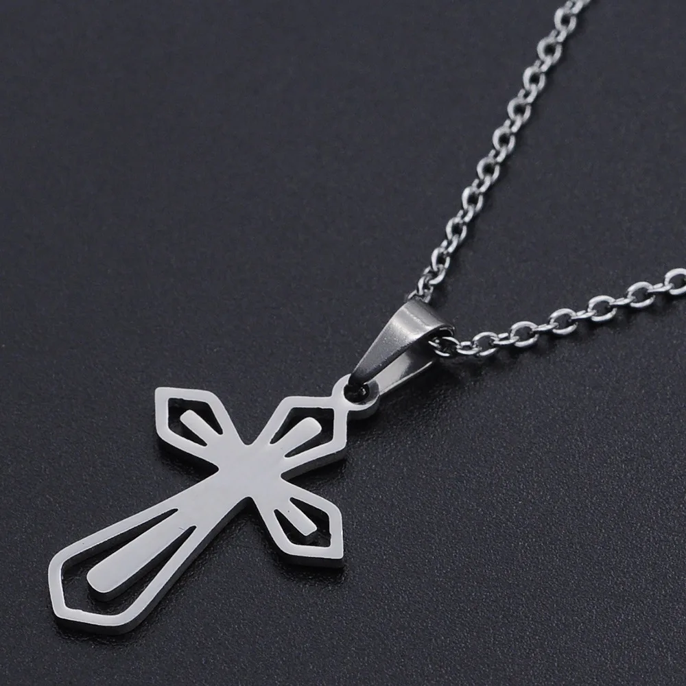 

Arrow Cross Pendant Necklace Women Christian Symbol Stainless Steel Jewelry