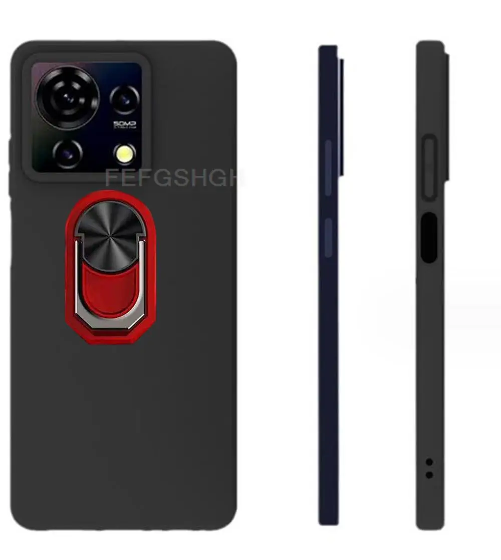 Фото Для ZTE Blade A73 4G Axon 50 Lite V50, дизайн 4G, кольцо на задний палец, мягкая силиконовая искусственная кожа из ТПУ для V50, чехол для смартфона №2
