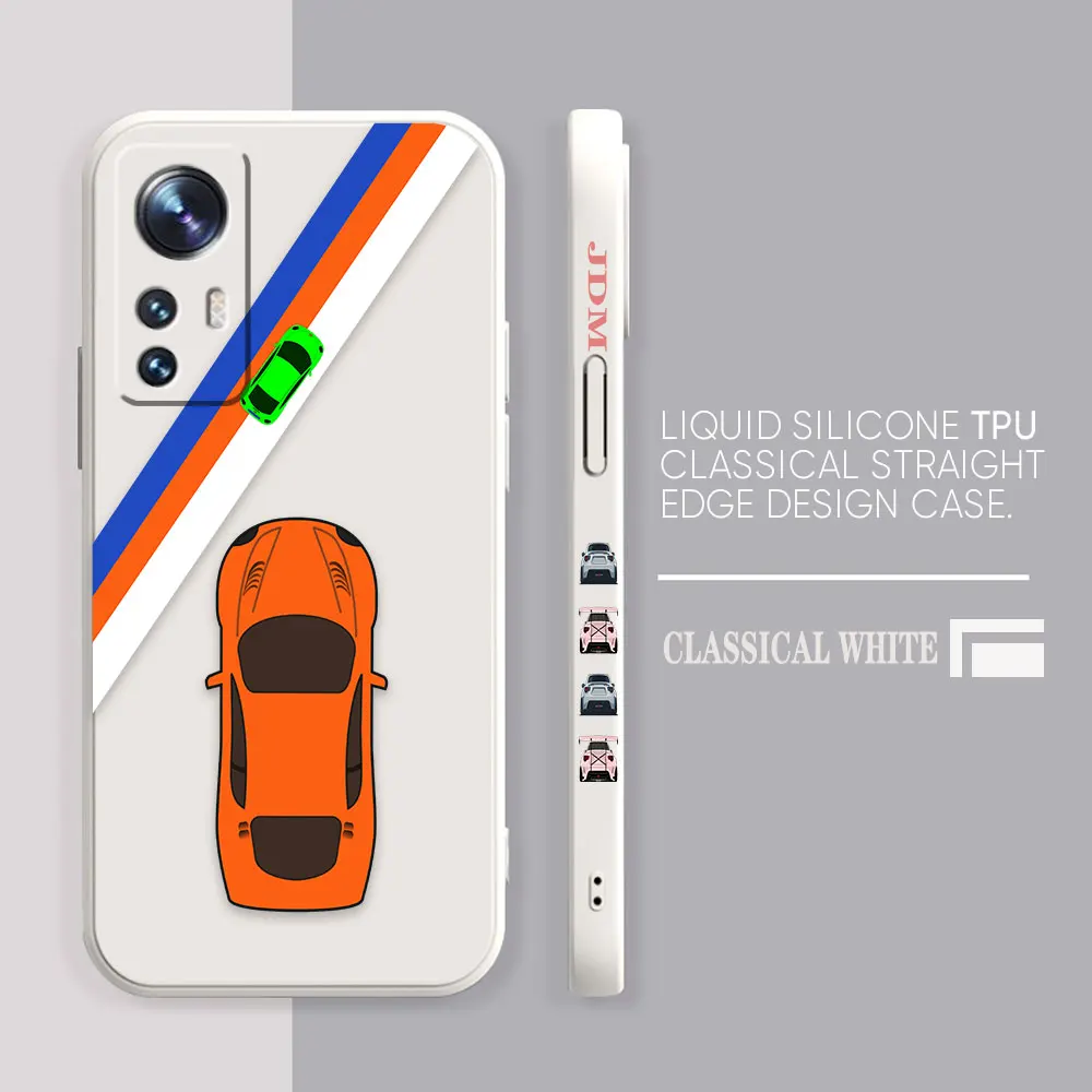 Phone Case For Xiaomi 13 12 12T 12S 11 11T 10 10S 9 8 Pro Ultra Lite Colour Case Cover Funda Cqoue Shell Capa Cartoon Sports Car