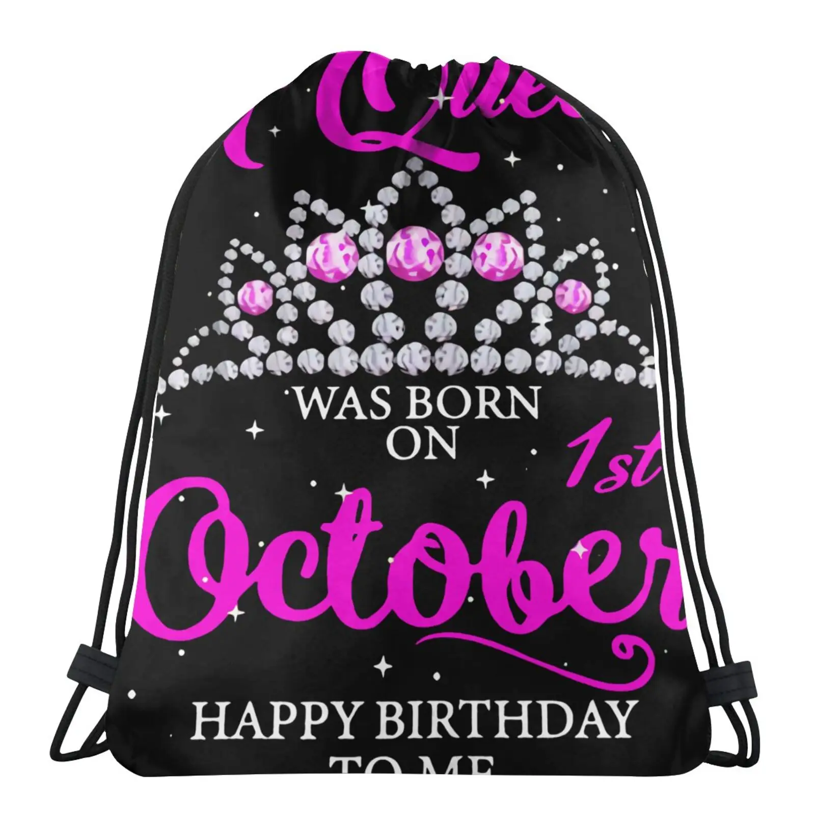 

A Queen Was Born On October 6170 Bag Backpacks Shopping Bags Pouch Cute Gothic Shoes Dust Bag Drawstring Pouch School Shoe Bag