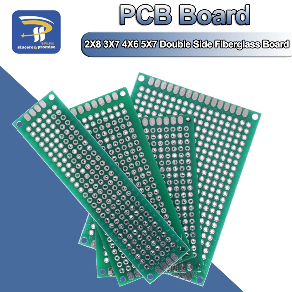 

20pcs/lot 5x7 4x6 3x7 2x8cm Double Side Prototype Diy Universal Printed Circuit PCB Board Protoboard For Arduino