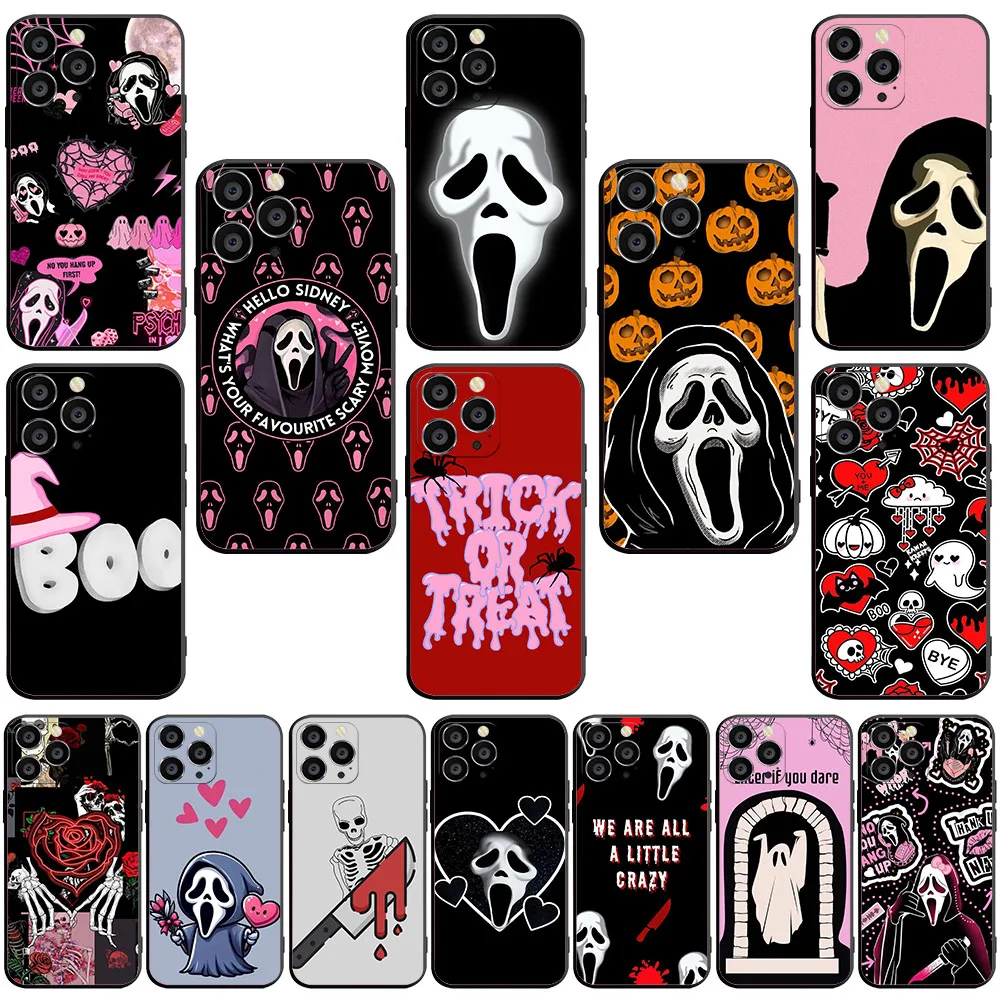 BK-23 Ghostface Hearts Silicone Case For OPPO Reno 3 4 4F 4Z 5 5F 7 7Z A40 60 80 Lite Pro