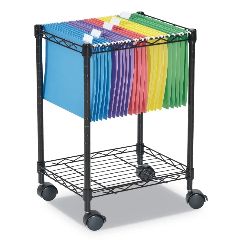 

Alera Compact Rolling File Cart, 15.25 w X 12.38 d X 21 h, Black