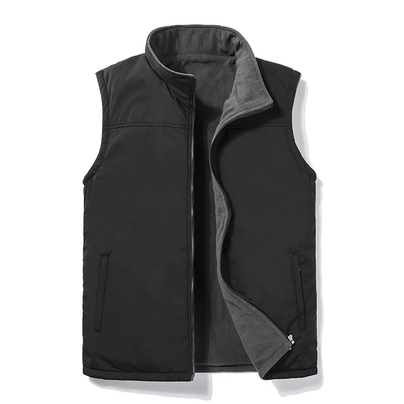 

Men's Fleece Elderly Brand Plus Dad New Cotton Aged Trend Middle Warm Vest 2023 Velvet Vest Jacket Waistcoat Vest