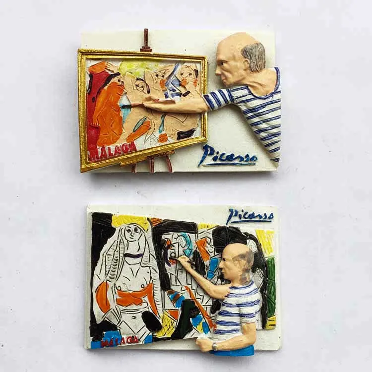 

Magnetic Refrigerator Stickers Creative Gifts Spain Fridge Magnet European Spanish Painter Picasso 3d Cultural Tourist Souvenirs