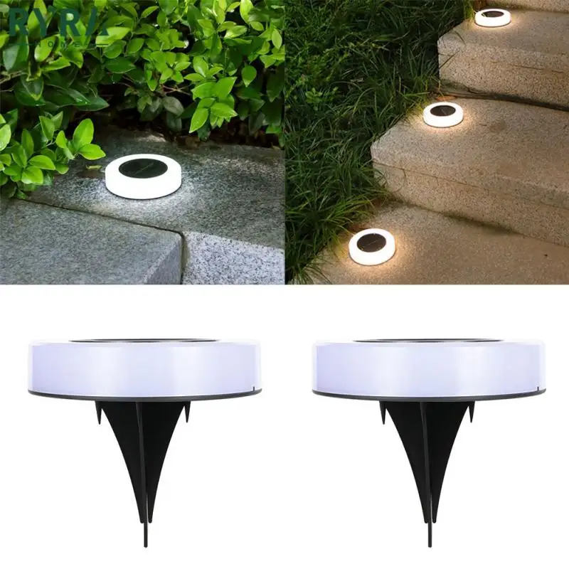 

Solar Ground Lights LED Spotlight Buried Solar Lamps Waterproof Power Disk Light Lawn Landscape Buried Lamp Garden Decoration