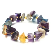 grier natural gem stone bracelet irregular crystal stretch beads nuggets ins baroque fashion bracelets for women gift