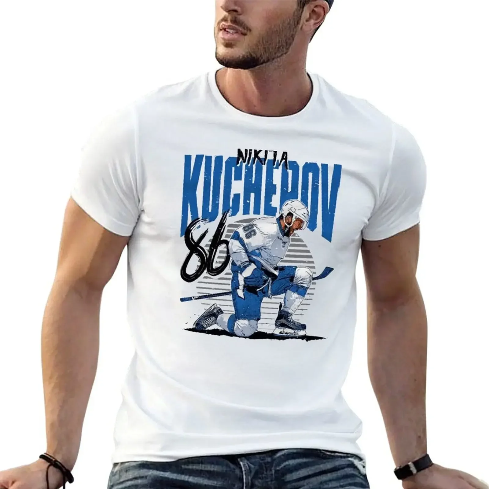Футболка Nikita Kucherov футболка большого размера простая с рисунком винтажные