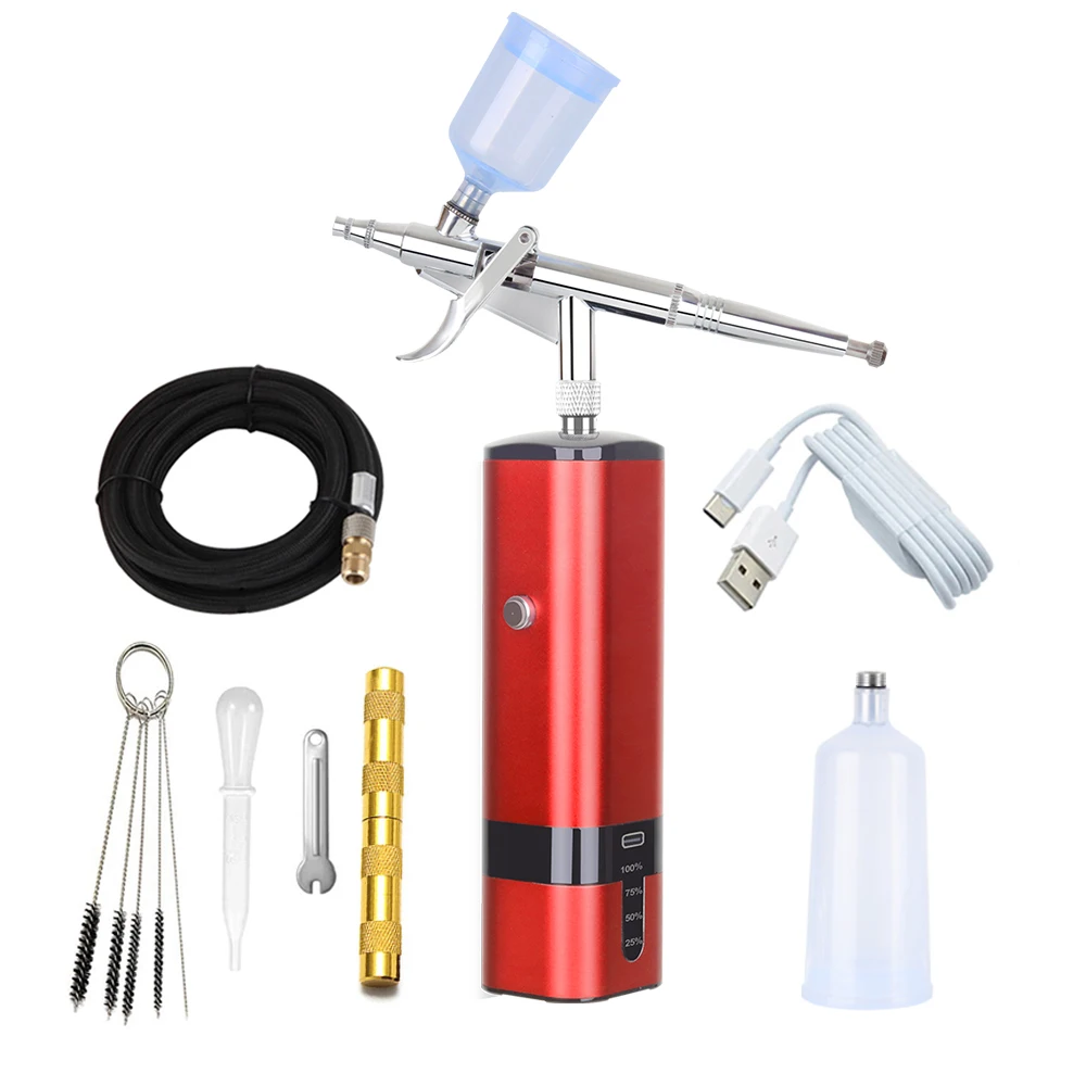 Portable Mini Airbrush Compressor Rechargeable Spray Pen Cheap Air Brush High Psi Trigger Commercial Nail Art Tanning Master
