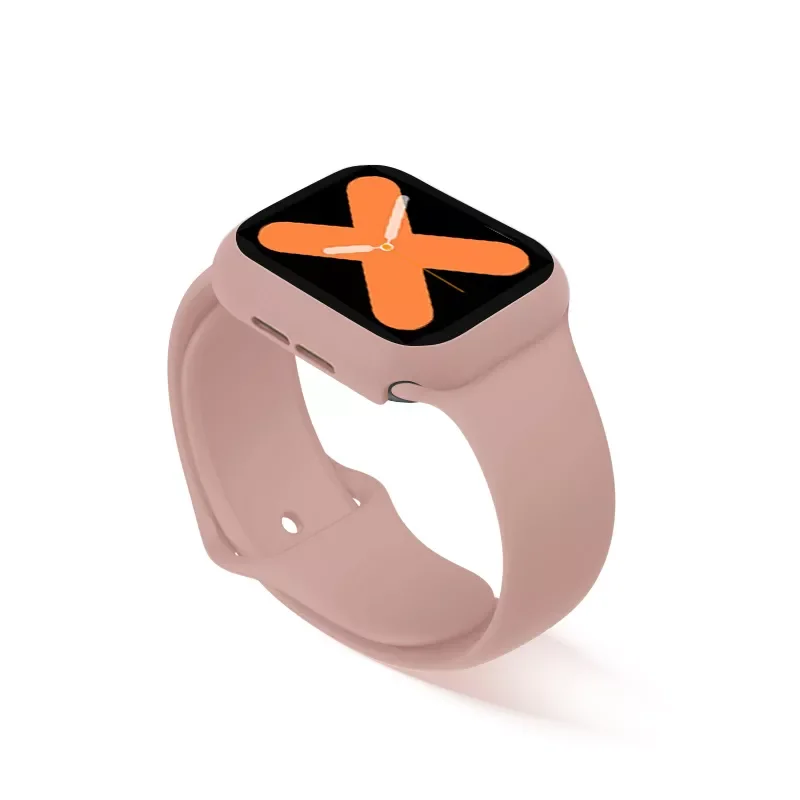 Strap+Glass+Case for Apple Watch Band 44mm 40mm iWatch band 42mm 38mm silicone bumper+bracelet for apple watch series 4 3 5 SE 6