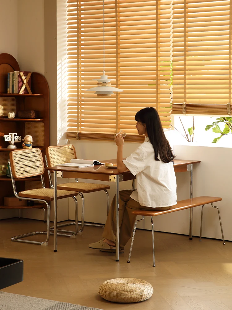 Скамейка из массива дерева в скандинавском стиле домашний простой диван для