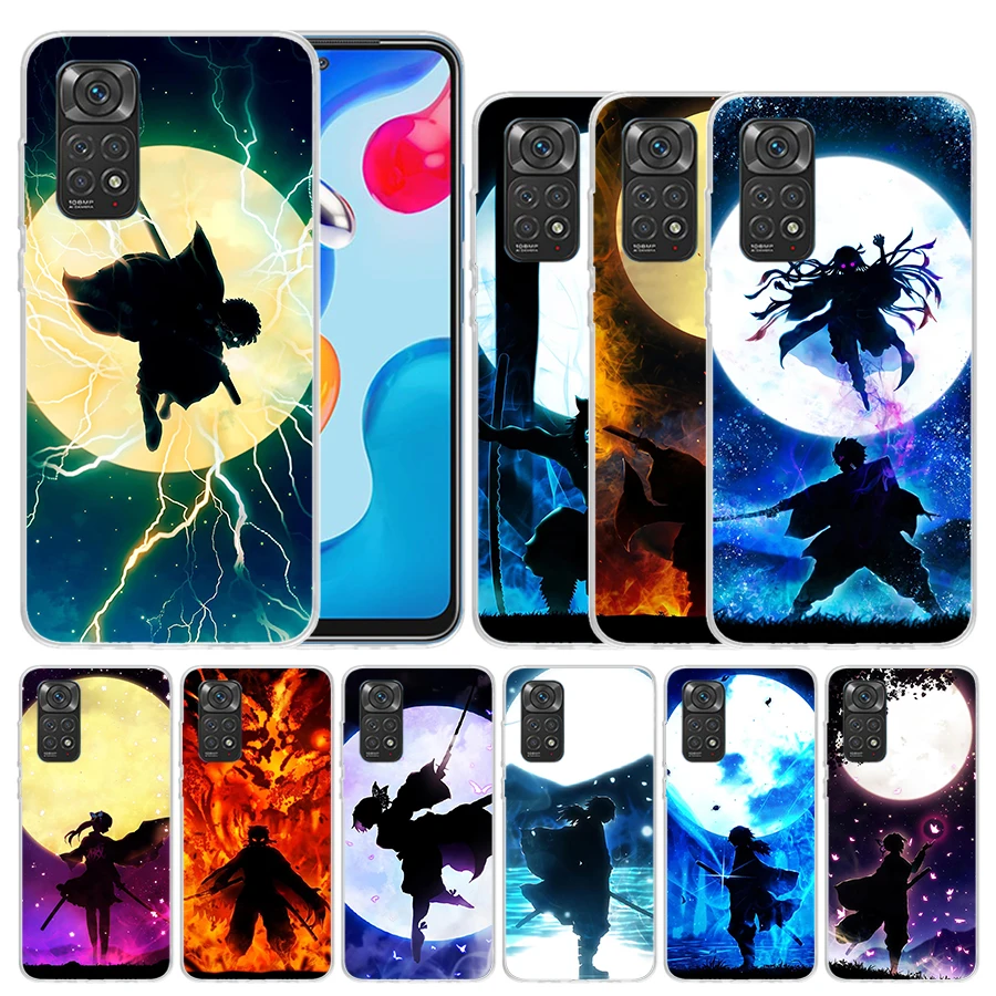 

Demon Slayer Moon Dark Soft Cover for Xiaomi Redmi Note 12 11S 11T 11E 10S 10 Pro Print Phone Case 11 9S 9 9T 8 8T 7 6 5 Plus Co