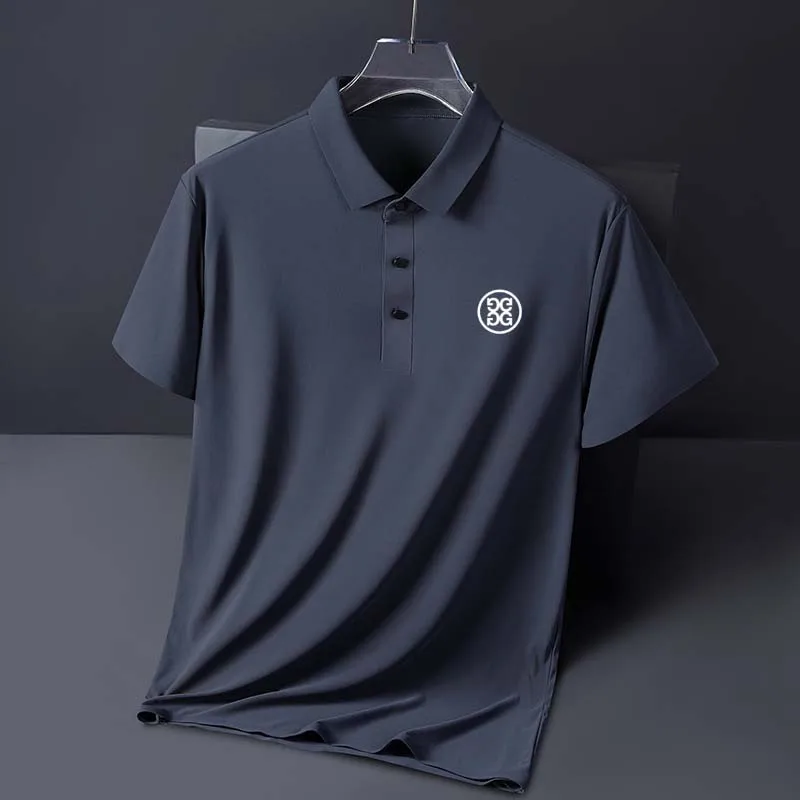 Luxury Brand Business Polo Shirt Men's Golf Shirt Lapel Casual Polo Shirt Fashion Short Sleeve Top Men's Golf T-shirt
