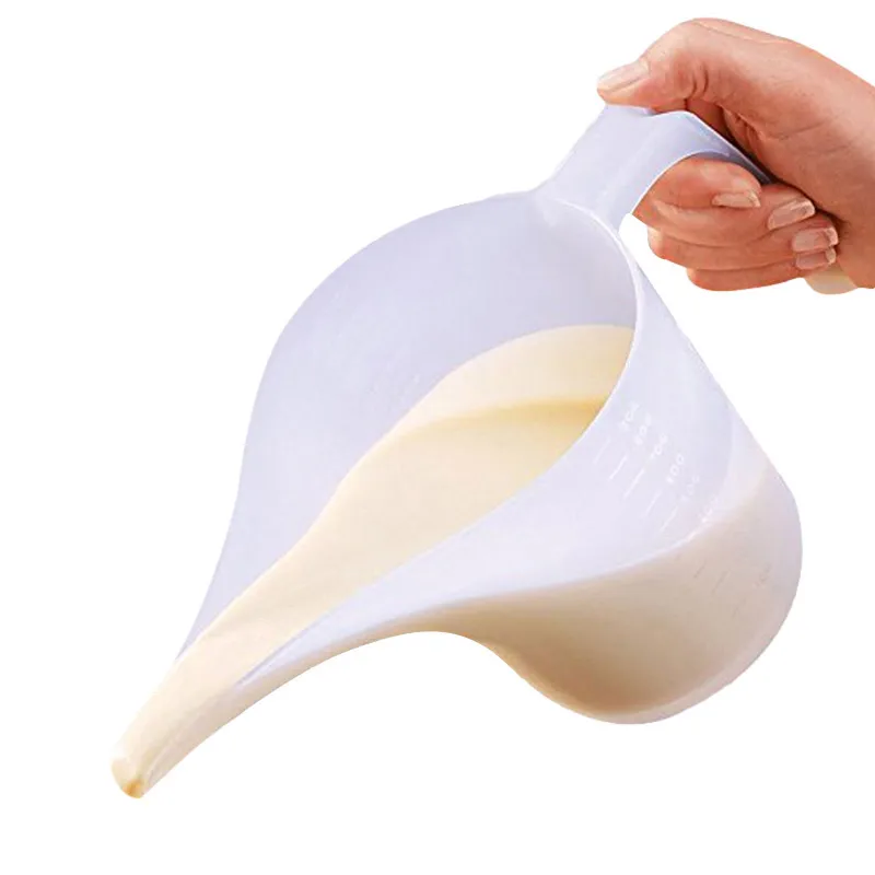 

Plastic Graduated Funnel Pitcher Jug 1000ML Tip Mouth Measuring Cups Long Spout Liquid Container Kitchen Measuring Tool