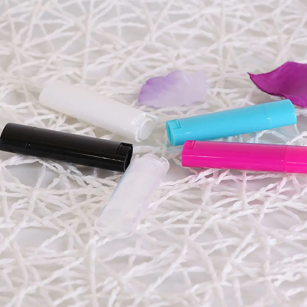 

Refillable Bottles Empty Oval Lip Balm Tubes 100pcs 4.5g Flat Lipstick Container DIY Cosmetic Bottles Deodorant Lotion Holder