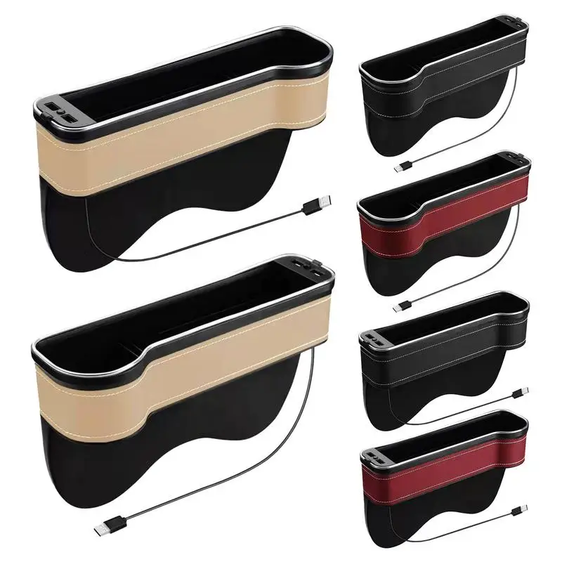 

Universal Car Seat Crevice Storage Box Seat Gap Slit Pocket Catcher Organizer Card Phone Key Cup Holder Auto Accessories