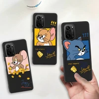 cute cartoon cat tom and jerry phone case silicone soft for redmi 9a 8a note 11 10 9 8 8t redmi 9 k20 k30 k40 pro max