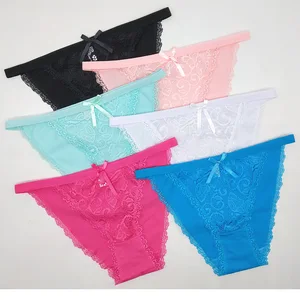 6Pcs/Lot Women Cotton Underpants Low Waist Sexy Lace Panties Ladies Briefs Ladies Underwear Girls Pa