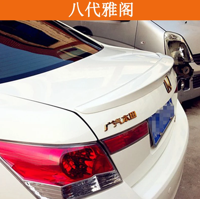 

Car Styling Fit For Honda Accord 2008 2009 2010 2011 2012 2013 ABS Plastic Unpainted Primer Color Rear Boot Trunk Wing Spoiler