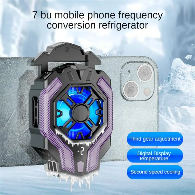 

Ultra-low Noise Phone Cooling Artifact Temperature Display Radiator Safe Small Size Semiconductor Heat Sink Phone Accessories