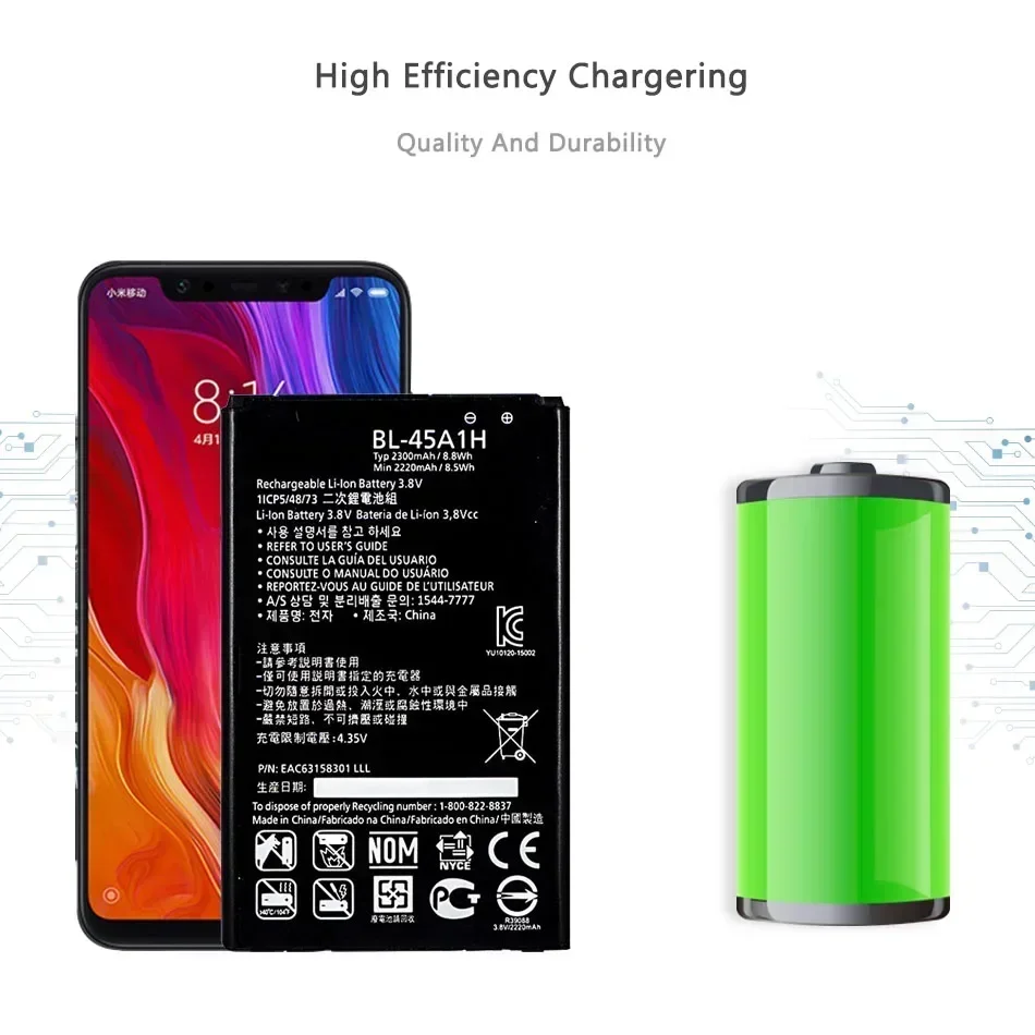 Аккумулятор для мобильного телефона емкостью 2300 мАч BL-45A1H LG K10 F670L F670K F670S F670 K420N LTE Q10