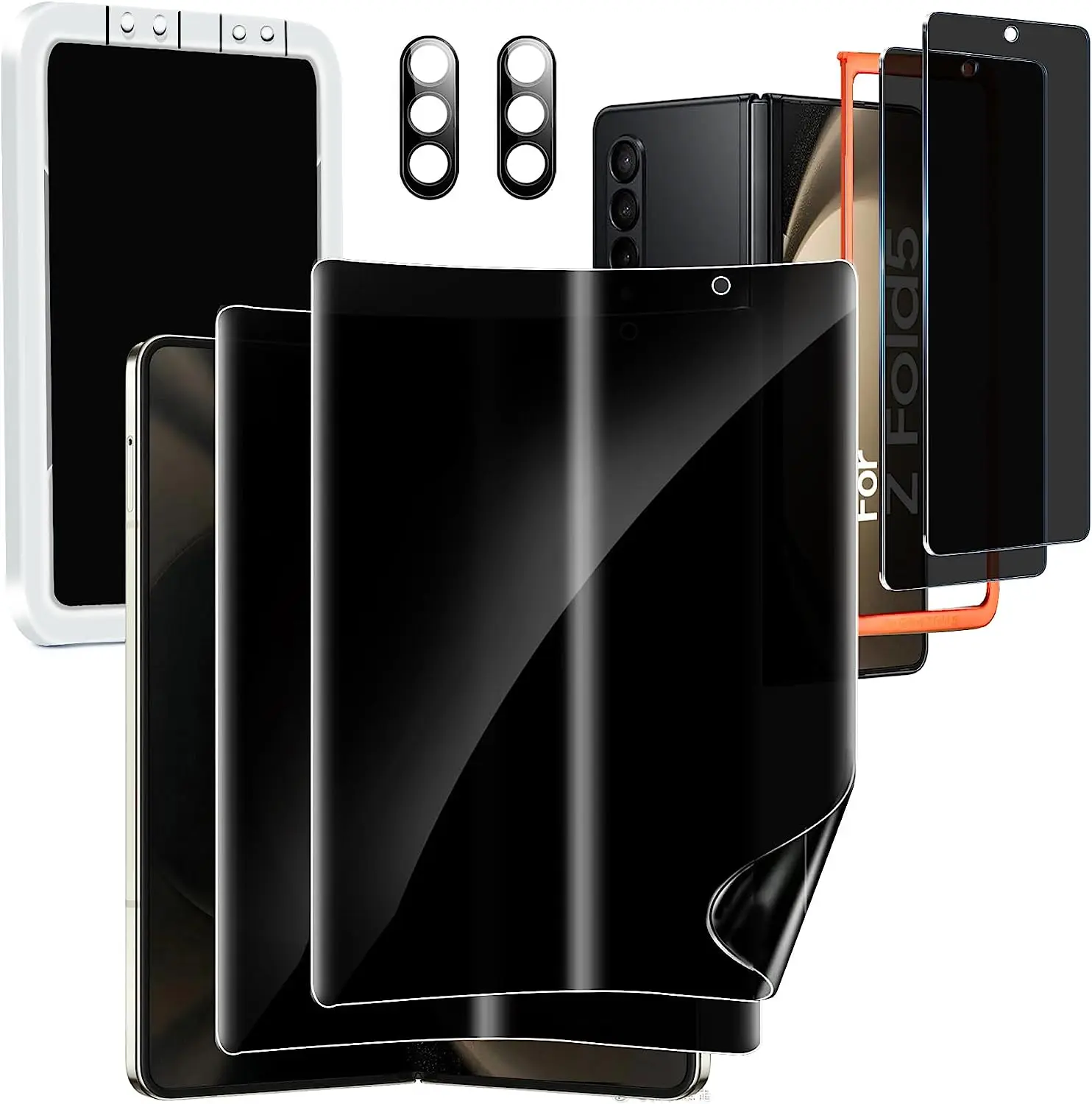 

Для Samsung Galaxy Z Fold 5 Защита для экрана с 2 упаковками закаленное стекло Защита объектива камеры для Samsung Z Fold 5 5G