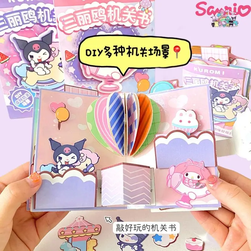 

Оригинальная новая Механическая книга Sanrio My Melody Kuromi, детские игрушки, милый мультяшный ручной работы «сделай сам», многофункциональная книга из силикона