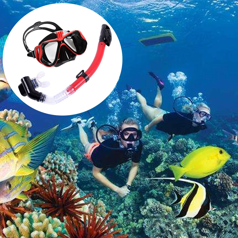

Panoramic View Anti Permeation Swimming Goggles Dry Snorkel Set Durable Fog Proof Snorkeling Gear For Adults Waterproof Diving