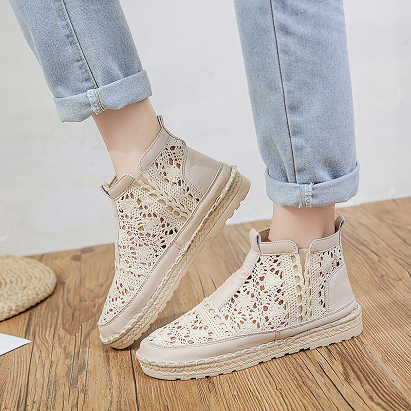 

Oraqwlj Breathable Mesh Summer Shoes 2022 New Women's Slip On Flats Lace Walking Shallow Solid Non Slip Casual Shoes 35-40