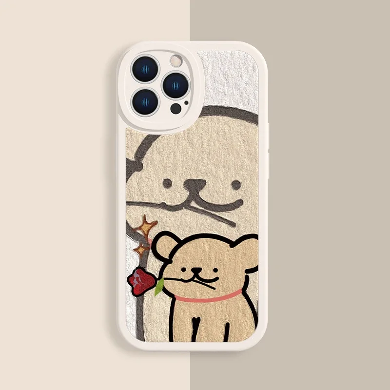 Korean Maltese Phone Case For Lovers Couples for Samsung Galaxy 24 23 22 21 Plus Ultra FE A73 A72 A71 A52 A51 A32 Mobile